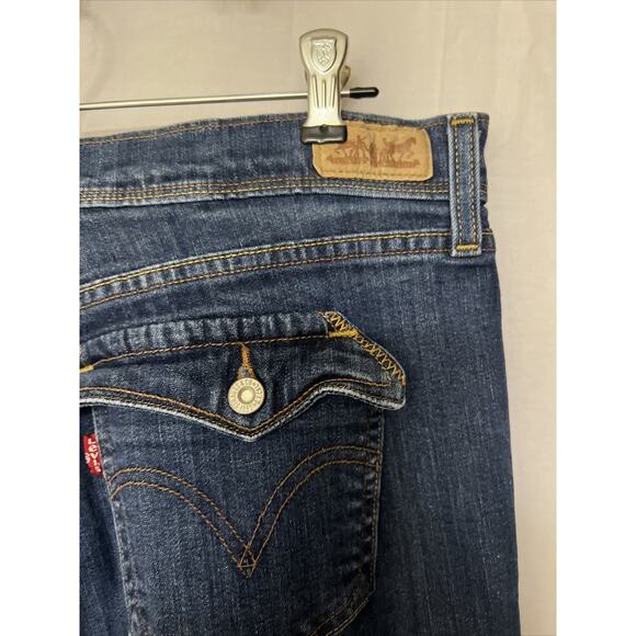 Levi's 515 Ladies Size 14M Bootcut Medium Wash Denim Stretch Mid Rise Jeans - Picture 9 of 13